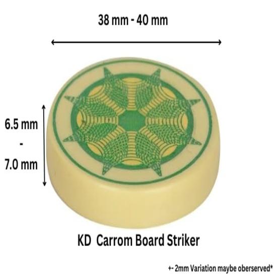 KD Willmax Board Striker Indoor Game Striker Accessories Set of 2 Used In National & International Carrom Tournament (Genius)