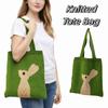 Animal Crochet Bag Handmade Knitted Tote Bag Fashion Rabbit Handbag  Shopping