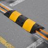1000MM Rubber Speed Bump, 2 Pack, 2 Channel Heavy Duty Traffic Speed Hump, 9,979 kg/Axle Load Capacity, Cable Protector Ramp with Expansion Screws,