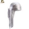 Male and Female Imitation Silk Long Tail Headscarf Hat Pirate Hat Hip Hop Headscarf Hat Silky Durag TJM-C