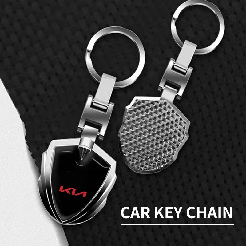 1 Pezzo Portachiavi in Metallo e Pelle 3D per Auto Portachiavi Accessori Per Kia Rio 3 K2 Ceed Cerato K3 Sportage 4 Picanto K5 Optima Sorento Forte Stinger