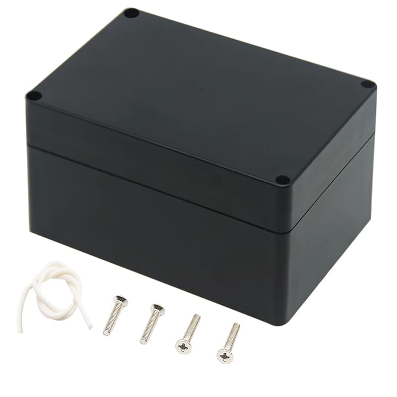 Junction Box, Zulkit Project Box IP65 Waterproof Outdoor Box ABS Plastic Electrical Boxes Electronic Enclosure Black 4.5 X 3.5 X 2.2 Inch(115 X 90 X