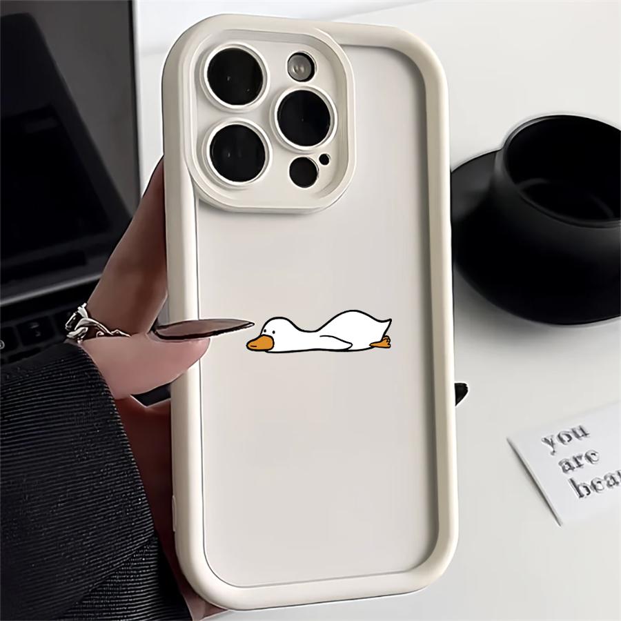 Case for iPhone 17 Pro Max 16 15 Plus 14 Air 17e 11 12 Pro 13 Phone Cover Simple And Cute Duck