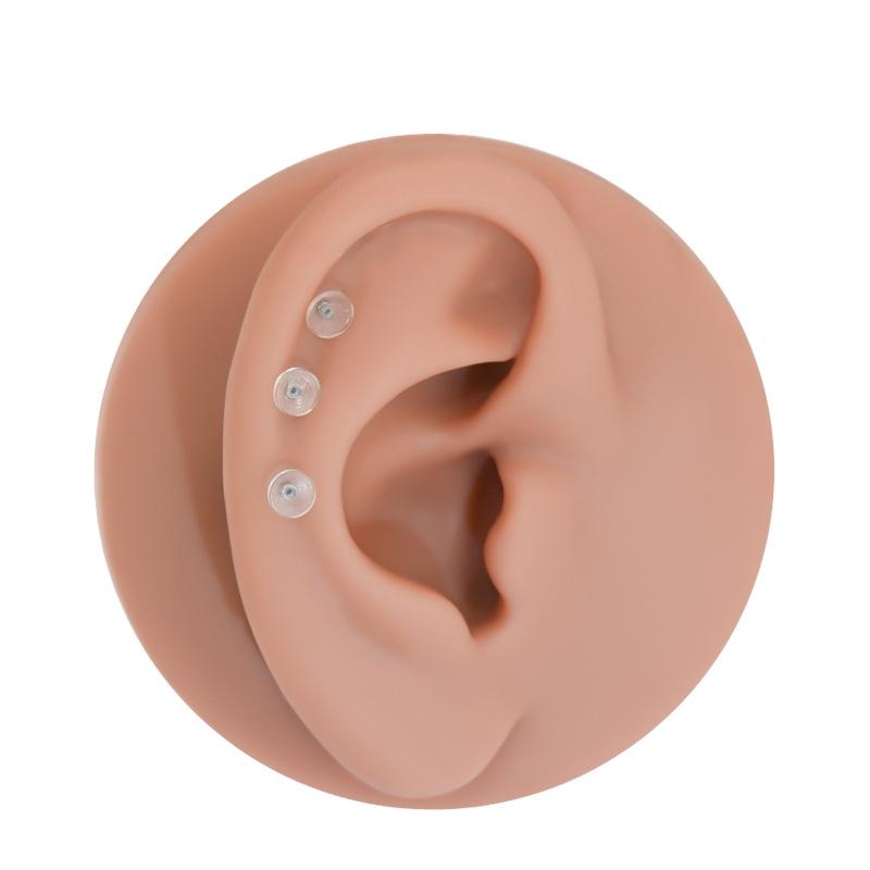 Transparent Acrylic Lip & Cartilage Stud Piercing Jewelry - Student-Friendly Invisible Adapter (0.9/1.0)