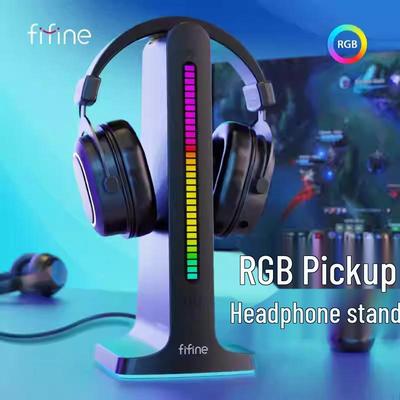 Casque de jeu RVB Fifine avec support USB et lumière activée par la voix