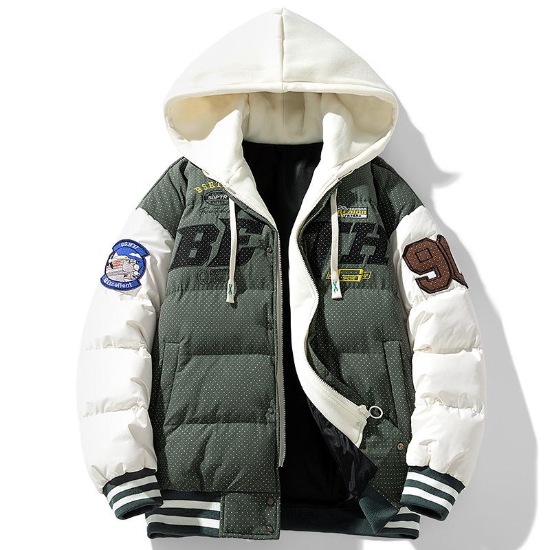 

Мужская зимняя куртка из графена большого размера – плотная, теплая, в ретро-японском стиле 4XL светло-зеленый