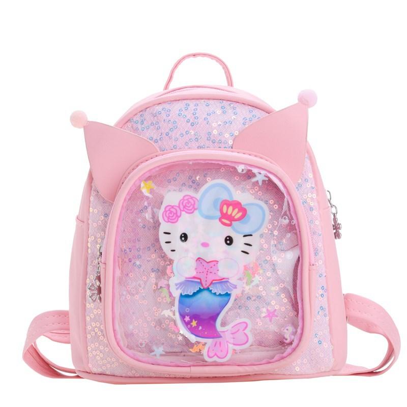 Children'S Backpack Fashion Sequins Kindergarten Elementary School Bag Cute Bow Foreign Style Girl Backpack