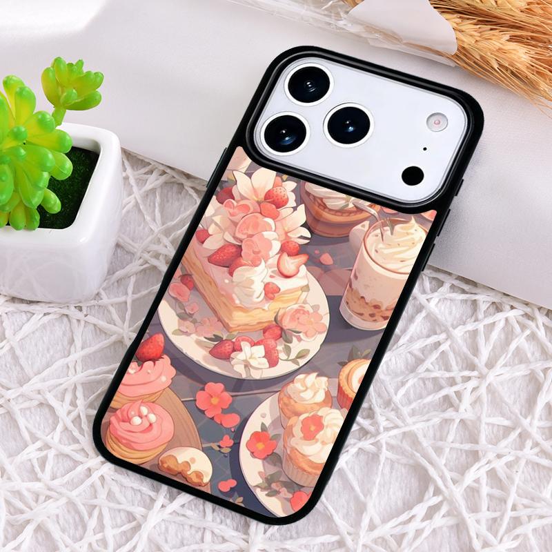 Cake Art Fancy Desert Phone Case for iPhone 17 Air 16 15 11 12 14 13 Pro Max Shockproof Cover