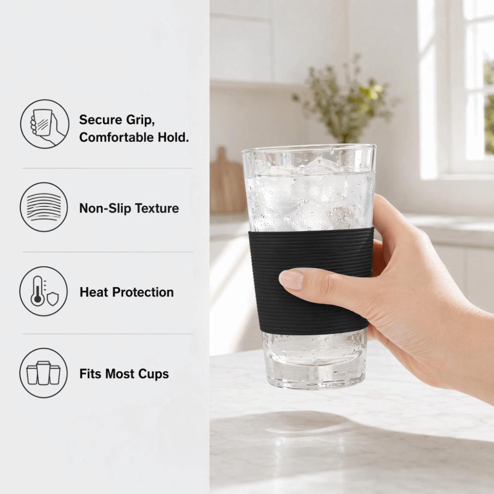 10pcs Non-Slip Design Bottle Mug Protector Heat Resistant Non-Slip Cup Cover Travel Tumblers