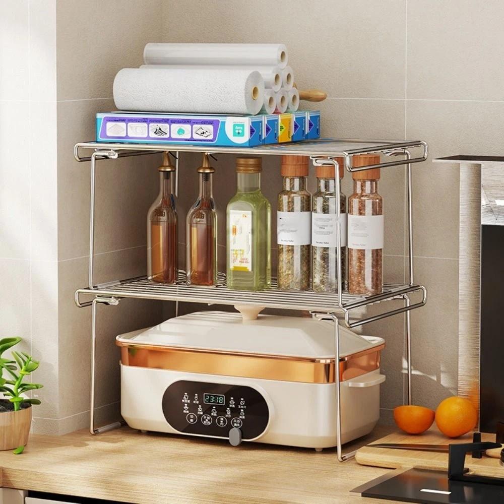 Rust Proof Pot Lid Rack Space Saving Dish Drying Rack Folding Kitchen Storage Shelf  Home Storage