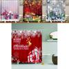 Festive Christmas Gift Boxes In Snow Shower Curtain Waterproof Fabric With Hooks