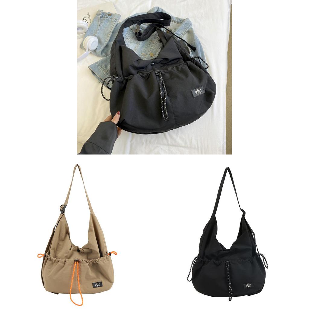 Womens Casual Nylon Shoulder Bag With Large Capacity And Inner Pouch