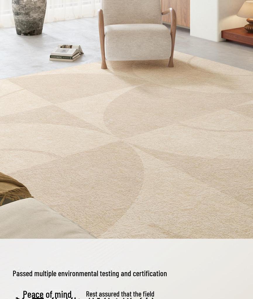 2025 Light Luxury High-End Cream Carpet for Living Room & Bedroom