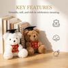 Cute Graduation Bear Plush Toy Soft Stuffed Dr Bear Plush Doll  Backpack Accessory
