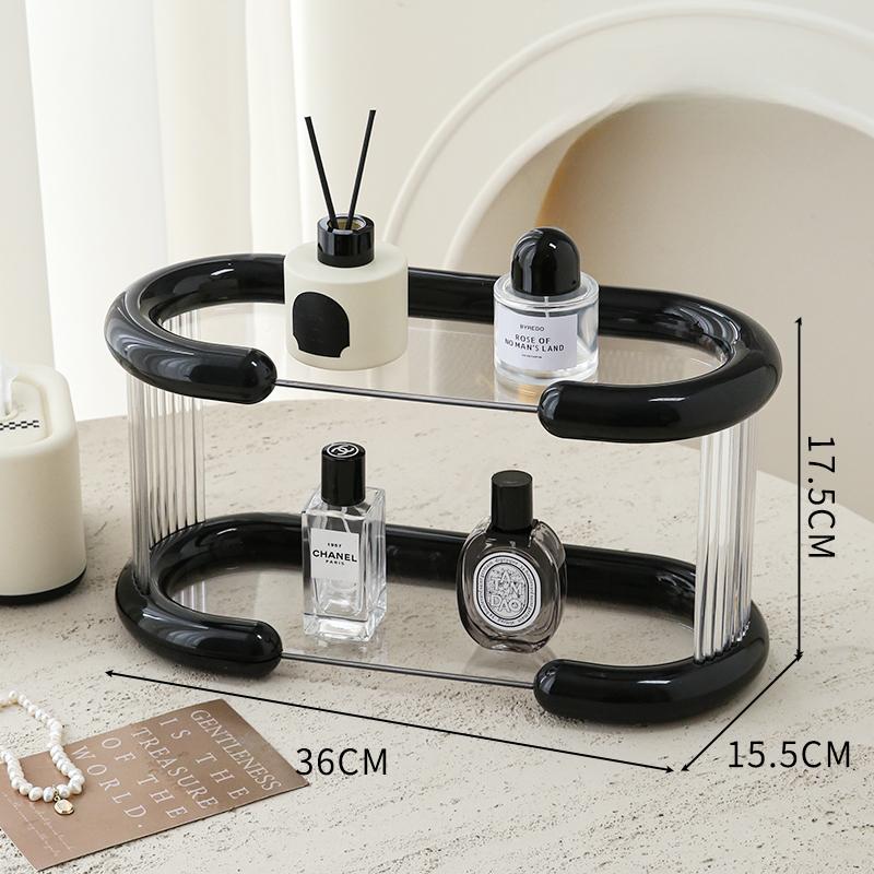 Acrylic Perfume Storage Organizer Rack Multi-layer Doll Display Stand Holder Transparent Desktop Entryway Storage Box Organizer