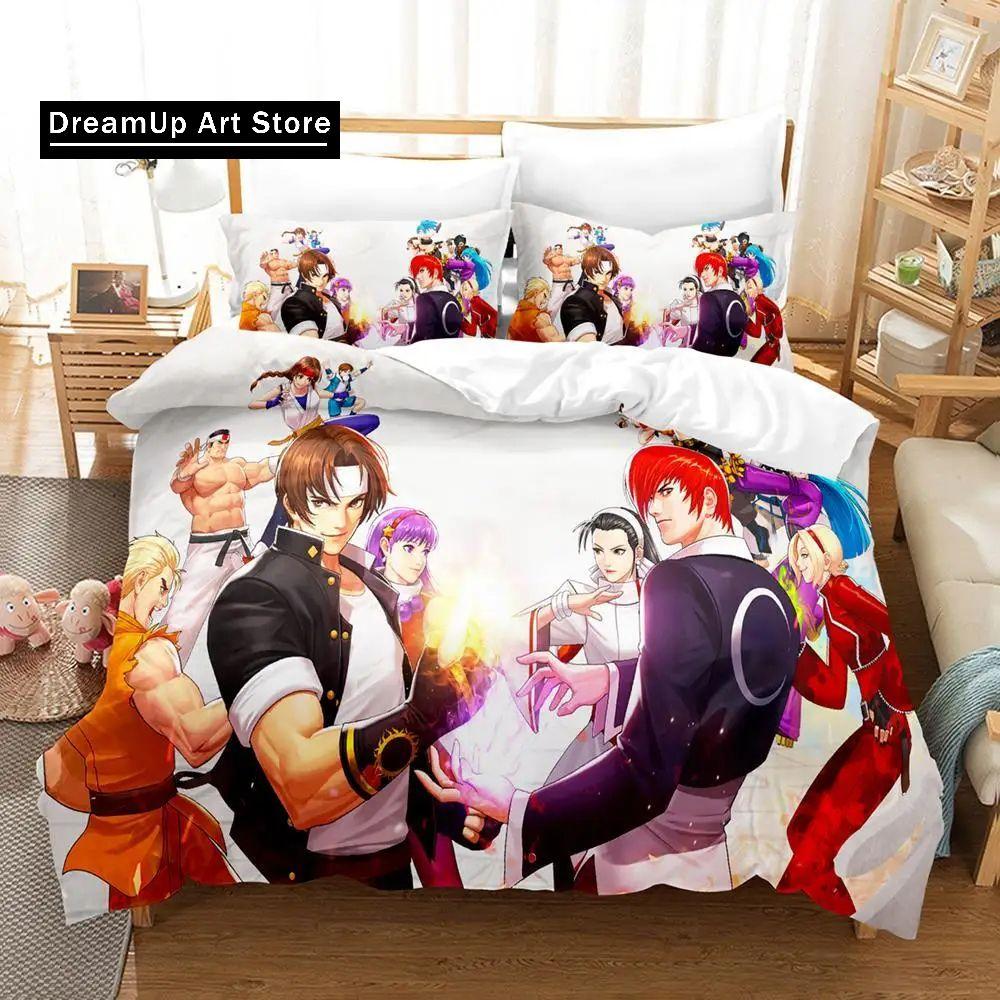 3d Printing Anime The King Of Fighter Bedding Set Boys Girls Twin Queen Size Duvet Cover Pillowcase Bed Kids Adult Home Textile