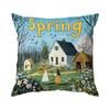 1 Pc Farmhouse Scenery Spring Pillow Cover For Home Living Room Bedroom Sofa Office Decorative Pillowcase Soft Throw Pillows