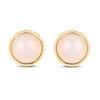 925 Sterling Silver Yellow Gold Plated Earrings Ethiopian Opal Cabochon Round 6mm Push Post Elegant Women Jewelry