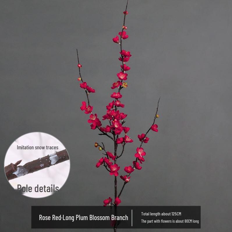 Artificial Plum & Peach Blossom Bonsai: Winter Sweet Flower Decor for Living Room or Study