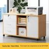 Lockable Mobile Wooden Cabinet for Under Desk Storage