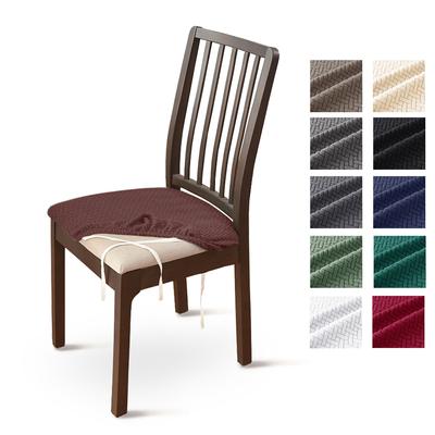 Fodere per sedie da pranzo elasticizzate Fodera per cuscino per sedile jacquard a forma di T Protezione per sedia rimovibile Cucina per banchetti facile da montare