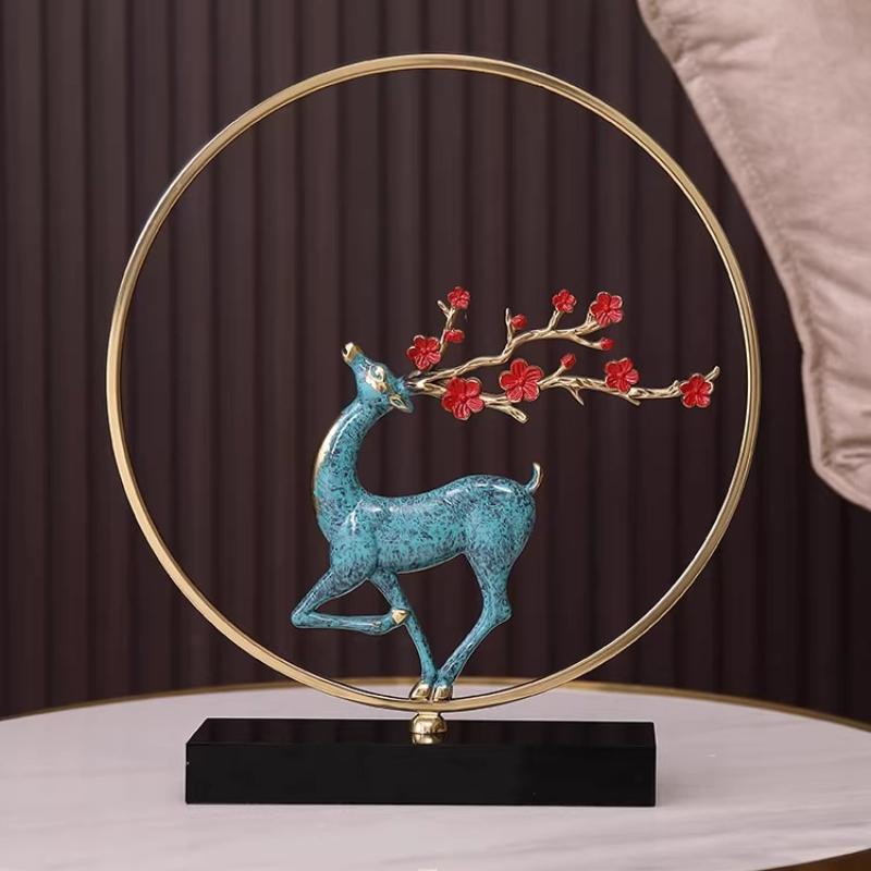 Plum Blossom Deer Ornament Living Room Light Luxury High End TV Cabinet Decoration Moving Home Gift