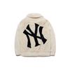 MLB Basic Letter Logo Plush Stand Collar Jacket Unisex Jackets White 3AJPF0416-50CRS