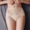 Big Size Lady Lace Sexy Hollow Out Breathable Transparent Bacteriostatic Mid Waist Triangle Briefs