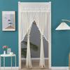 Breathable Lace Sheer Door Curtain Embroidered Door Drape Anti-mosquito Door Curtain  Summer