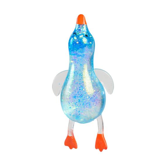 Squeeze Glitter Duck Stress Relief Toy Mini Stretchy Duck Fidget Toy Soft Animal Sensory Toy for Birthday Party Favors Anxiety Relief