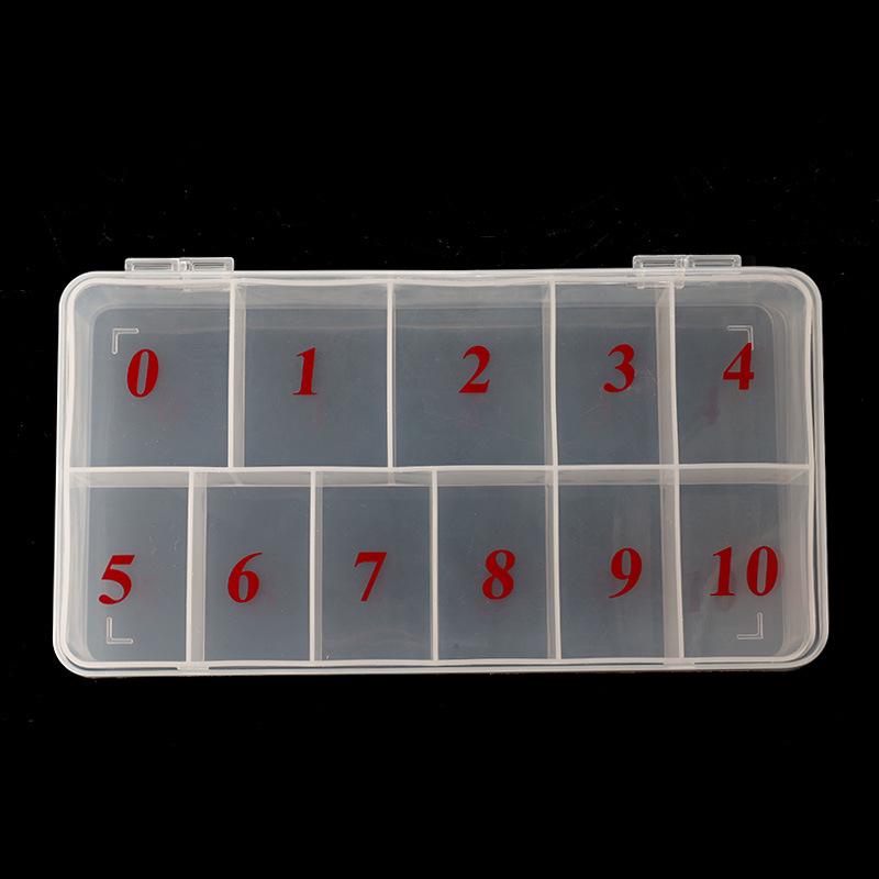 Nail Art 1000-Piece Semi-Transparent Tip Storage Box