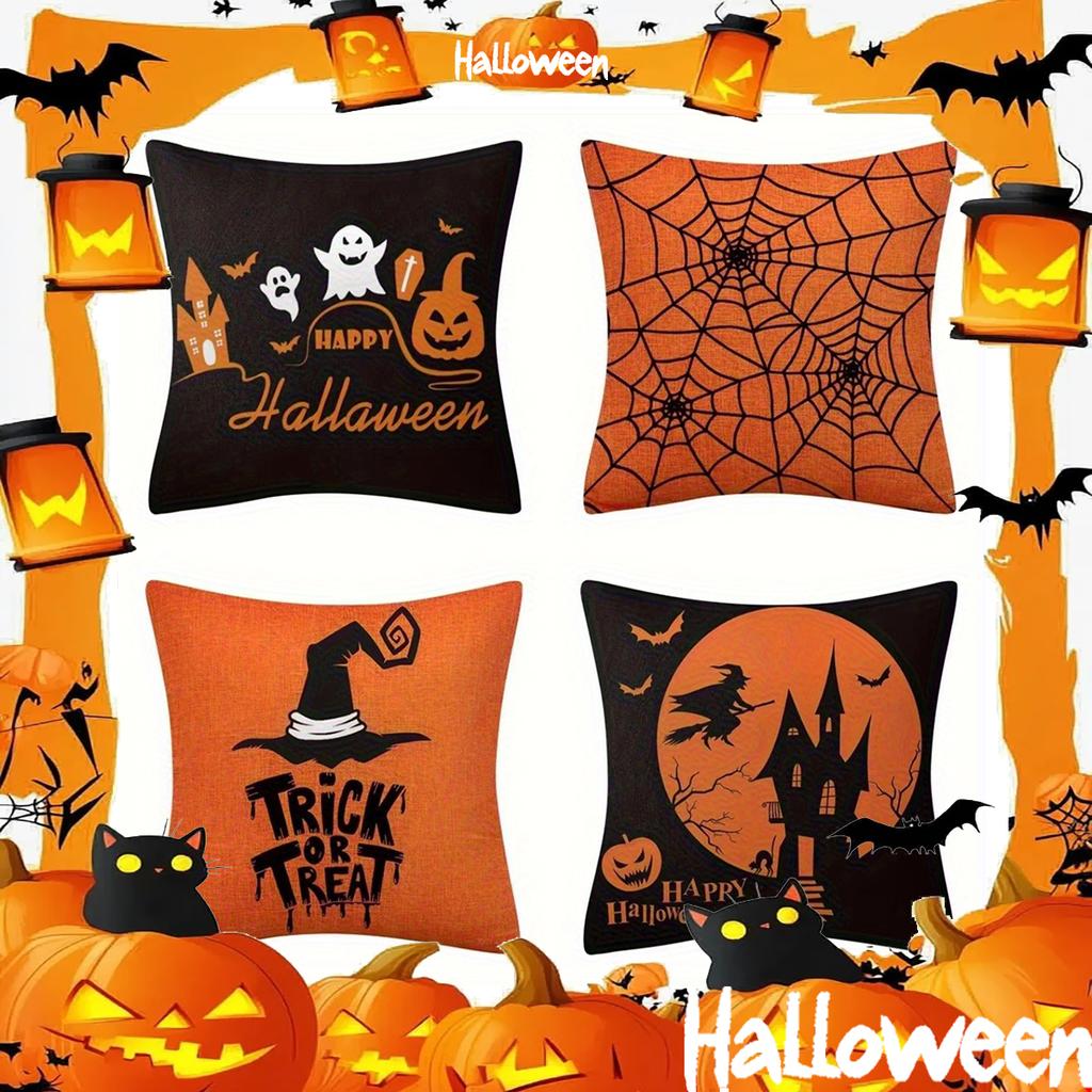 Halloween-themed Pillow CoversSuitable for Living Room Bedroom Sofa Decorative Cushion Cover Pillow Cover