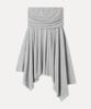 MIXXO Shirred Elastic Waist Asymmetrical Long Skirt Re Wmg47Ms_Miwwmg57Qg