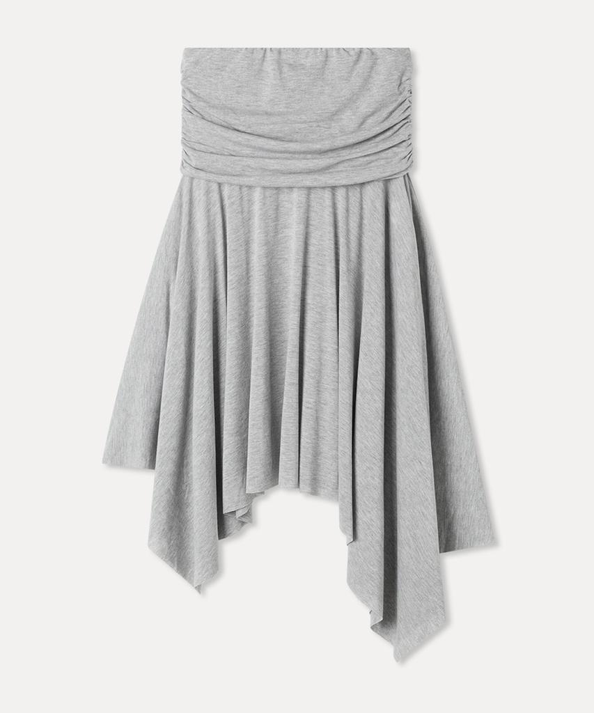 MIXXO Shirred Elastic Waist Asymmetrical Long Skirt Re Wmg47Ms_Miwwmg57Qg