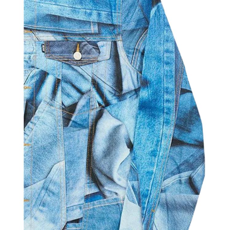 Palace Double Denim Jacket Blue Men Outerwear P19D012