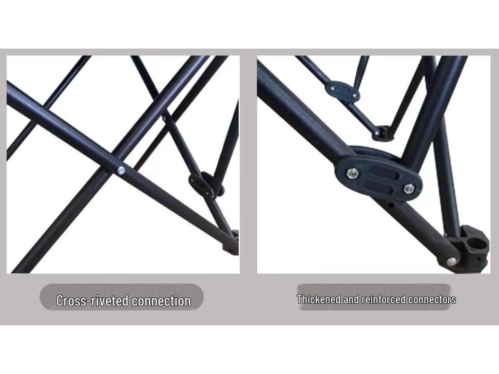 Foldable Outdoor Chair with Cotton Padding - Reclining Moon Chair for Camping, Fishing, and Lunch Breaks