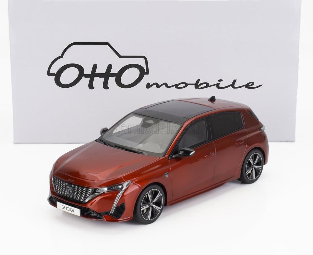 Miniature Car 1/18 Peugeot 308 GT OTTO-MOBILE 1/18 PEUGEOT 308 GT 2022 RED OT1140