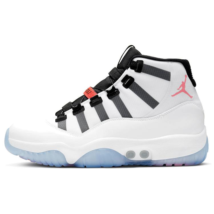 Jordan Air Jordan 11 Adapt Ch Mid top Vintage Basketball Shoes Men's Black White Red Asian Version DD3522-100