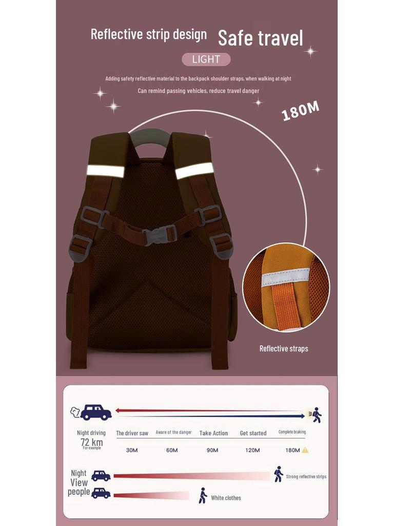 Kids' Cartoon Schoolbag: Lightweight, Double Shoulder Backpack with Spine Protection for 3-6 Year Olds