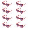 Lovatfirs 8 Pack Heart Sunglasses for Party Travel Women Men A total of 16 colors are available