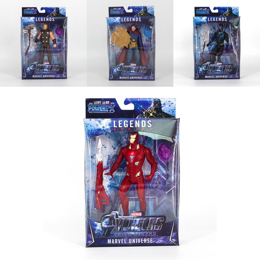 Nuevos Vengadores Guerra del Infinito 16cm Muñeco Figuras de Acción Led Capitán Regalo para Niños Juguetes Calidad Premium