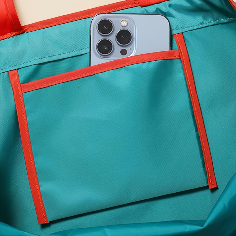 Ladies Double Shoulder Bag, Tote Bag, Reusable Shopping Bag, Shoulder Backpack, Large Capacity, Easy Fold Rectangle Shape, Polyester Material