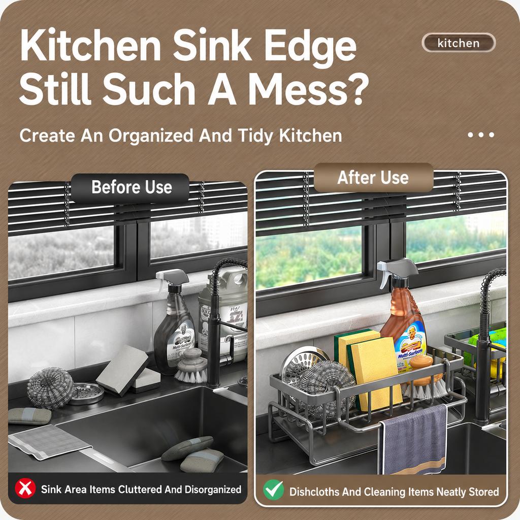 Sink Caddy Kitchen Storage Rack