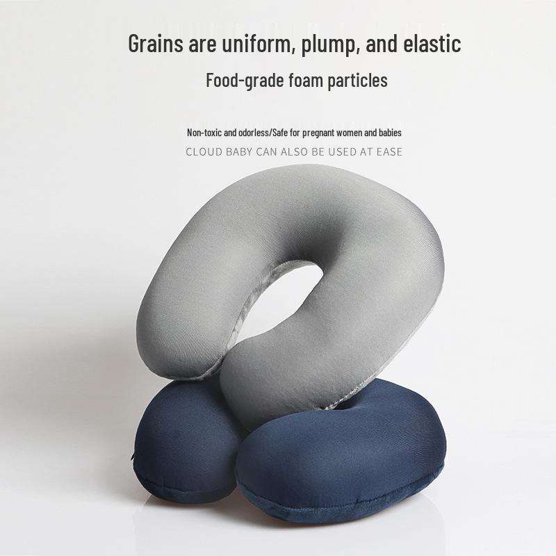 Foam Particle U-Shaped Travel Neck Pillow with Logo Printing