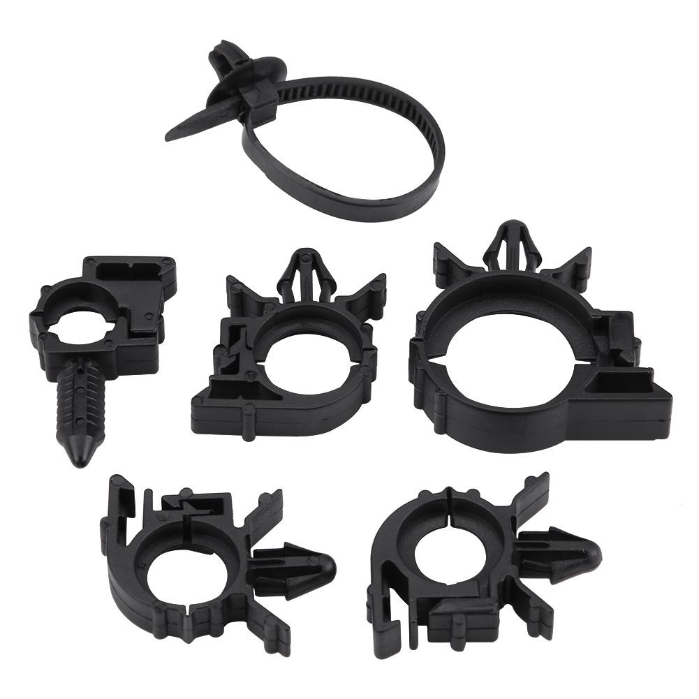 54pcs 6 Sizes Assorted Car Wiring Harness Wire Routing Clip Convoluted Conduit Clip