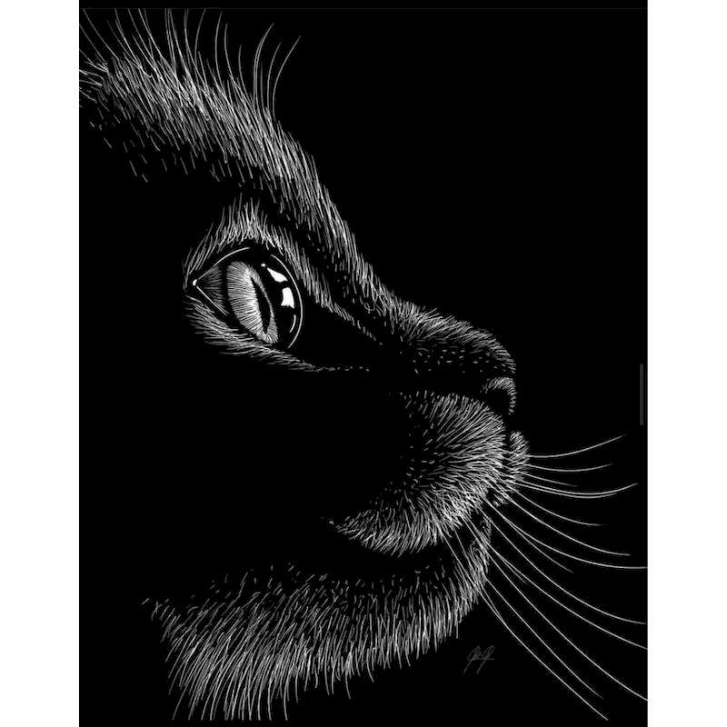 

GATYZTORY Unframe Paint By Numbers On Canvas Cat Kits Acrylic Paint Coloring By Numbers Animal Handpainted Gift Decoration 30x20cm no frame светло-серый