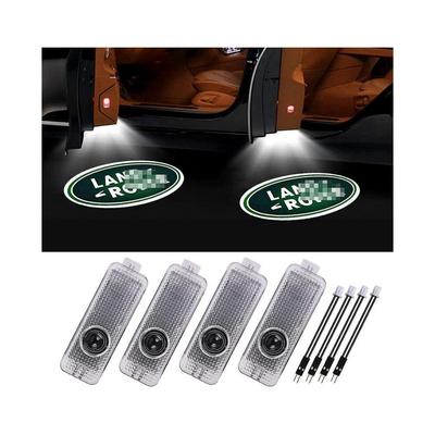 4 stk. LED-logo lys til bildøre til Land Rover, 3D trådløs velkomstprojektor Ghost Shadow Li