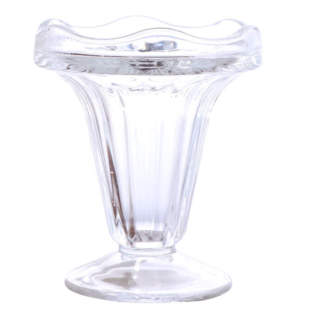 Transparent Ice Cream Cup Elegant Glass Goblet Creative Glass Pudding Cups  Dining Utensils