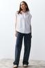 Women's Fashion Shirt Shirt Collar Sleeveless Red Pleated Fitted Waist-Fitting Woven Shirt