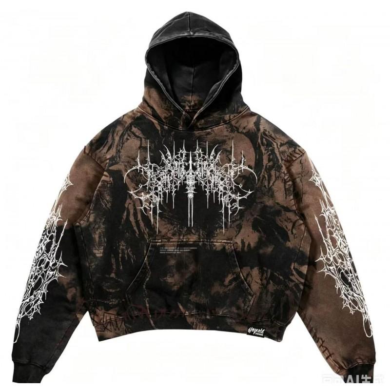Unisex Hooded Pullover Sweatshirt With 3D Digital Print Streetwear Hip Hop Style Loose Fit Long Sleeve